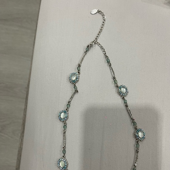 Very nice necklace in silver with blue stones it’s used very good condition - Picture 2 of 2